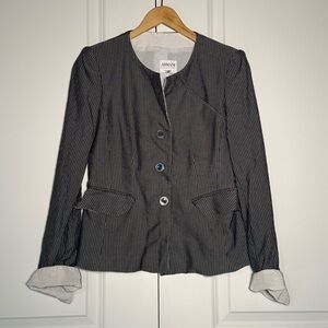 Armani Collezioni Black Pinstripe Women's Blazer